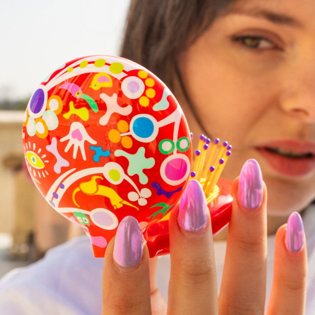 Brosse à cheveux avec miroir